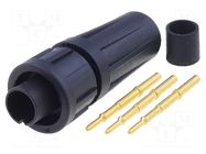 Connector: circular; plug; male; 6.5A; 125V; PIN: 3; EN2; soldering SWITCHCRAFT