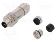 Connector: M12; plug; PIN: 5; male; B code-Profibus; for cable; IP65 