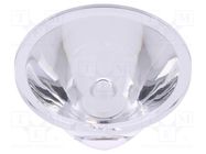 LED lens; round; plexiglass PMMA; transparent; 3÷7°; H: 27.4mm LEDIL