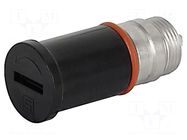 Adapter; 5x20mm; 16A; black; FUL; 500VAC; UL94V-0; -40÷85°C; IP67 SCHURTER