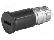 Adapter; 5x20mm; 16A; black; FUL; 500VAC; UL94V-0; -40÷85°C; IP40 SCHURTER