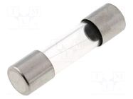 Fuse: fuse; 6.3A; 250VAC; quick blow; cylindrical,glass; 5x20mm SCHURTER