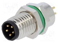 Connector: M8; male; PIN: 5; straight; for panel mounting; socket DEGSON ELECTRONICS