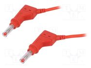 Connection cable; 32A; banana plug 4mm,both sides; Len: 2m; red STÄUBLI