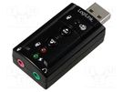 PC extension card: sound; stereo 7.1,USB 2.0 LOGILINK