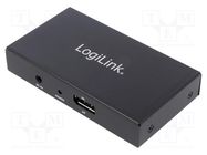 Splitter; DisplayPort 1.2,HDCP,HDMI 1.4; black LOGILINK