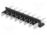 Terminal: spade terminal strip; 6.3mm; THT; 250V; straight; ways: 8 XINYA