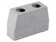Enclosure for connectors: HDC; size 16B; Han; for double latch HARTING