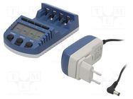 Charger: microprocessor-based; Ni-MH; Size: AA,AAA,R03,R6; 1000mA TECHNOLINE