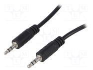 Cable; Jack 3.5mm plug,both sides; 10m; black LOGILINK