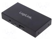 Splitter; DisplayPort 1.2,HDCP 2.0; 3D,4K,HDCP,UHD 2160p; black LOGILINK