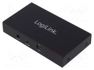 Splitter; DisplayPort 1.2a,HDMI 1.4; 3D,4K,HDCP,LPCM,UHD 2160p LOGILINK