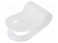 Fixing clamp; Cable P-clips; ØBundle : 3mm; polyamide; natural FIX&FASTEN