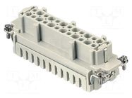 Connector: HDC; contact insert; female; 16A; 500V; Han® ES; PIN: 24 HARTING