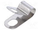 Fixing clamp; for shielded cables; ØBundle : 4.8mm; A: 17.9mm FIX&FASTEN
