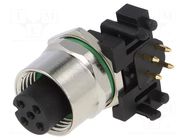Connector: M12; socket; PIN: 4; female; 250V; angled 90°; IP65,IP67 DEGSON ELECTRONICS