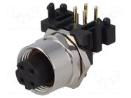 Connector: M12; socket; PIN: 4; female; 250V; angled 90°; IP65,IP67 DEGSON ELECTRONICS