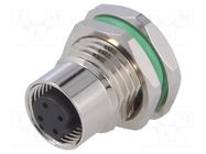Connector: M12; socket; PIN: 4; female; 250V; straight; IP65,IP67 DEGSON ELECTRONICS