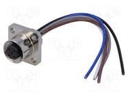 Socket; M12; PIN: 5; female; B code-Profibus; IP67; 60V; 4A; straight DEGSON ELECTRONICS