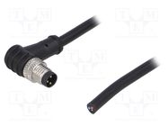 Connector: M8; male; PIN: 3; angled 90°; plug; 3A; IP65,IP67; 60V; 1m DEGSON ELECTRONICS