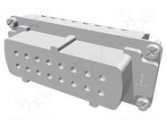 Connector: HDC; contact insert; female; Han Hv E®; PIN: 8(6+2) HARTING