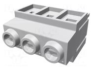 PCB terminal block; angled 90°; 10.16mm; ways: 3; on PCBs; tinned HARTING