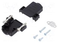 Enclosure for connectors: D-Sub; D-Sub 9pin,D-Sub HD 15pin HARTING