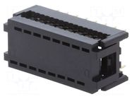 Connector: IDC; PIN: 16; IDC,THT; for ribbon cable; 2x8; 1.27mm CONNFLY