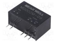 Converter: DC/DC; 2W; Uin: 10.8÷13.2V; Uout: 9VDC; Uout2: -9VDC; SIP7 MEAN WELL