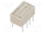 Relay: electromagnetic; DPDT; Ucoil: 12VDC; 5A; 0.5A/125VAC; IM2-T TE Connectivity
