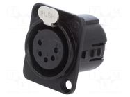 Connector: XLR; socket; female; 7.5A; 50V; PIN: 5; straight; 18AWG DELTRON