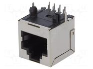 Connector: RJ45; socket; PIN: 8; Cat: 6; shielded; 8p8c; THT; angled ENCITECH