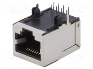 Connector: RJ45; socket; PIN: 8; Cat: 5e; shielded; 8p8c; THT; angled ENCITECH