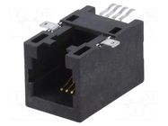 Connector: RJ9; socket; PIN: 4; Cat: 5; 4p4c; SMT; horizontal ENCITECH
