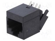 RJ45; socket; PIN: 8; Cat: 5; Layout: 8p8c; THT; angled ENCITECH