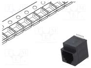 RJ12; socket; PIN: 6; Cat: 5; Layout: 6p6c; SMT; vertical ENCITECH