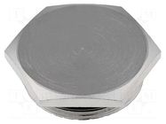 Protection cap; metal; Thread: M40; Spanner: 44mm; with seal HARTING
