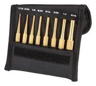 DRIVE PIN PUNCH SET, BRASS, 8PCS