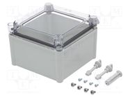 Enclosure: multipurpose; X: 188mm; Y: 188mm; Z: 130mm; with hinges FIBOX