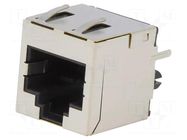 Connector: RJ45; socket; PIN: 8; Cat: 6a; shielded; 8p8c; THT ENCITECH