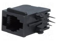 Connector: RJ9; socket; PIN: 4; Cat: 5; 4p4c; THT; angled ENCITECH