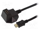 HDMI extender; HDMI socket,HDMI plug; black; Features: shielded LOGILINK