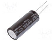 Capacitor: electrolytic; low ESR; THT; 10000uF; 6.3VDC; Ø16x40mm NICHICON