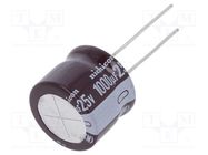 Capacitor: electrolytic; low ESR; THT; 1000uF; 25VDC; Ø18x15mm NICHICON