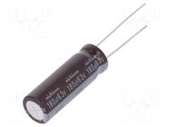 Capacitor: electrolytic; low ESR; THT; 180uF; 63VDC; Ø10x30.5mm NICHICON