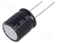 Capacitor: electrolytic; THT; 10000uF; 6.3VDC; Ø18x20mm; ±20% NICHICON