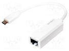 USB to Fast Ethernet adapter; Ethernet,USB 3.0; white; 0.14m LOGILINK
