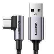 Ugreen US284 50941 USB-A (straight) / USB-C (angled) cable 3A 1m - gray, Ugreen
