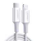 Ugreen cable USB Type C - Lightning MFI 1m 3A 18W white (10493), Ugreen