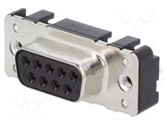 Connector: D-Sub; PIN: 9; socket; female; straight; THT; UNC 4-40 HARTING